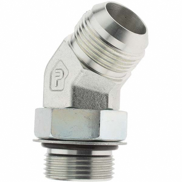 Parker Steel Flared Tube Male Adapter: 3/8" OD, 1/2-20 Thread, 37 deg Flared Angle - PT-00292