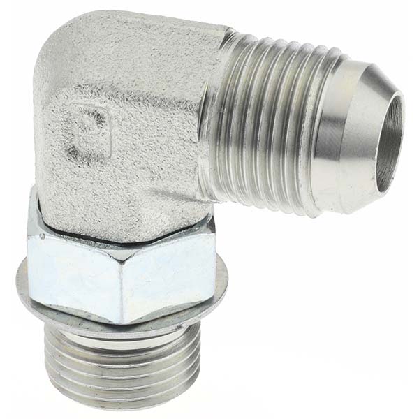 Parker Steel Flared Tube Male Adapter: 3/8" OD, 1/2-20 Thread, 37 deg Flared Angle - PT-00292