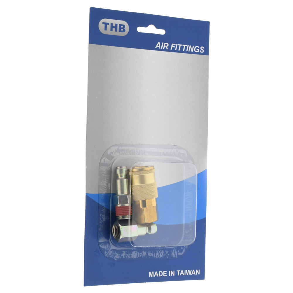 Value Collection 3 Piece 1/4" Body 1/4 NPT 145 psi Tru-Flate Automotive Pneumatic Coupling Plug Set - 2431551241