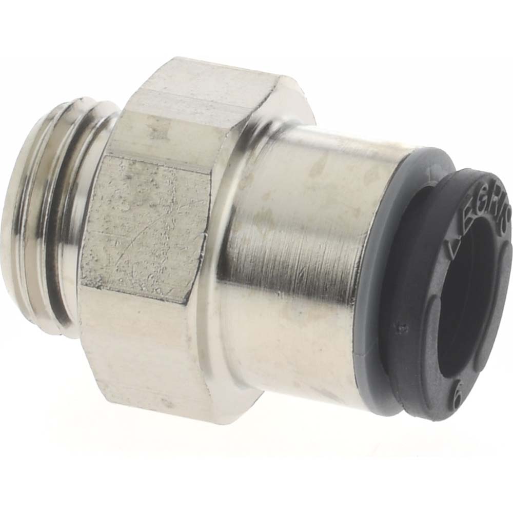 Legris Push-to-Connect Push-to-Connect Fitting: Connector, BSPP, 6.00 mm OD - 3101 06 10