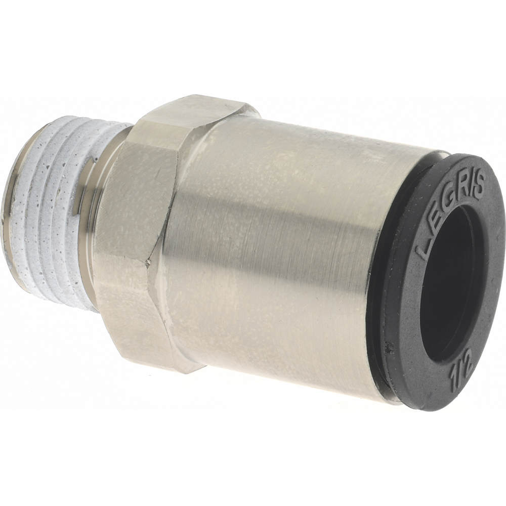 Parker Push-to-Connect Tube x MNPT Fitting: Connector, NPT, 1/8" OD - KP23827