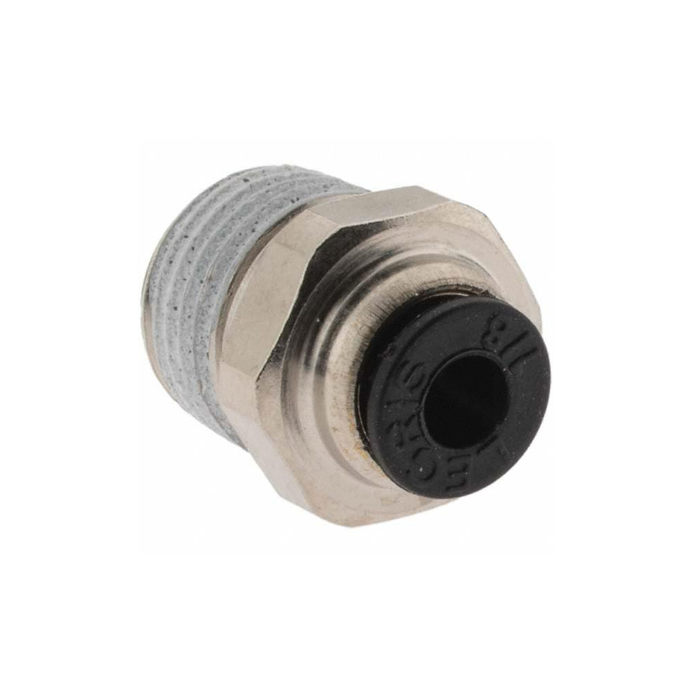 Parker Push-to-Connect Tube x MNPT Fitting: Connector, NPT, 1/8" OD - KP23827