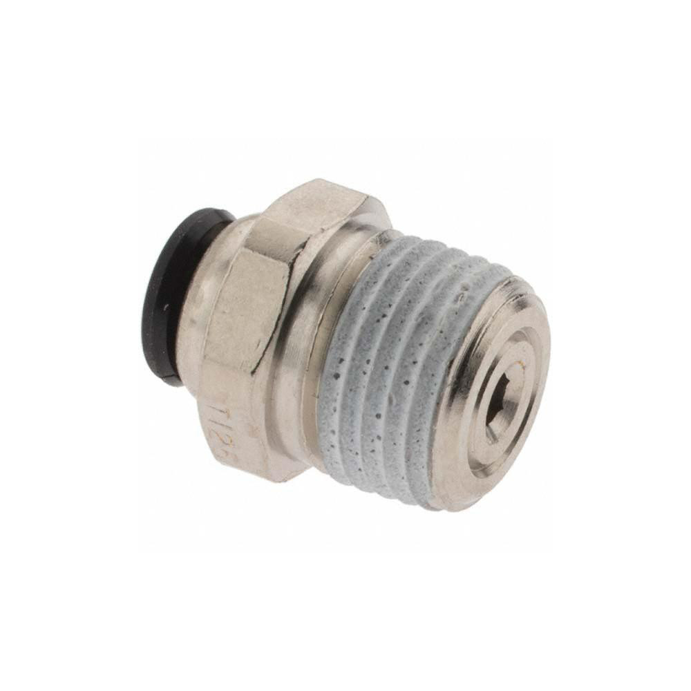 Parker Push-to-Connect Tube x MNPT Fitting: Connector, NPT, 1/8" OD - KP23827