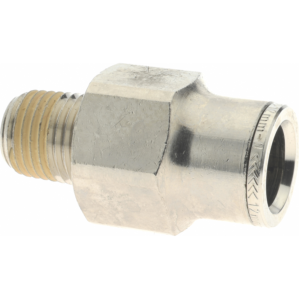 Norgren Push-to-Connect Tube x MNPT x Tube x Male Fitting: Pneumatic Adapter, NPTF, 6.00 mm OD - 104250618
