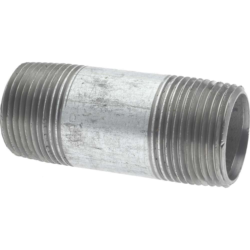 Value Collection Galvanized Pipe Nipple: 1", 2" Long, Schedule 40, Steel - NG06020