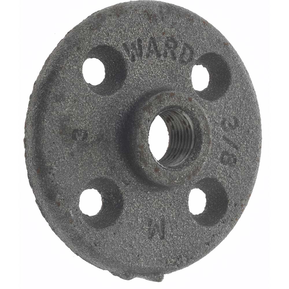 Anvil 3/8" Pipe, 3" OD, 5/8" Hub Length, Black Floor Pipe Flange - 0300194800