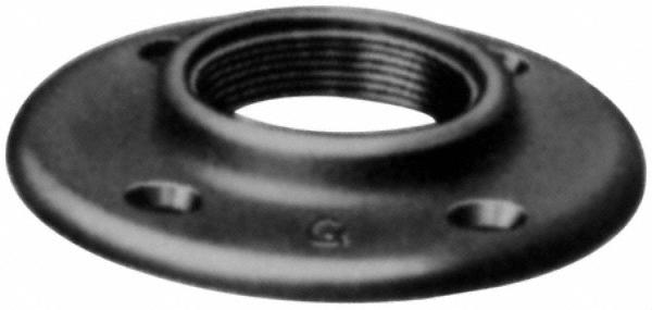 Anvil 3/8" Pipe, 3" OD, 5/8" Hub Length, Black Floor Pipe Flange - 0300194800