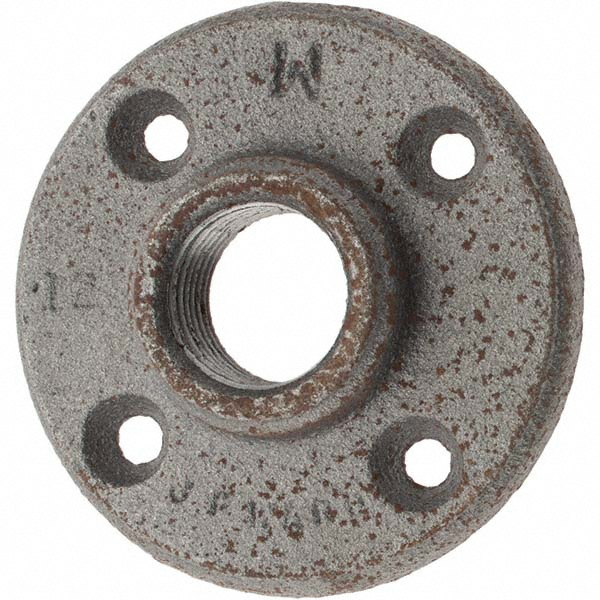 Anvil 3/8" Pipe, 3" OD, 5/8" Hub Length, Black Floor Pipe Flange - 0300194800