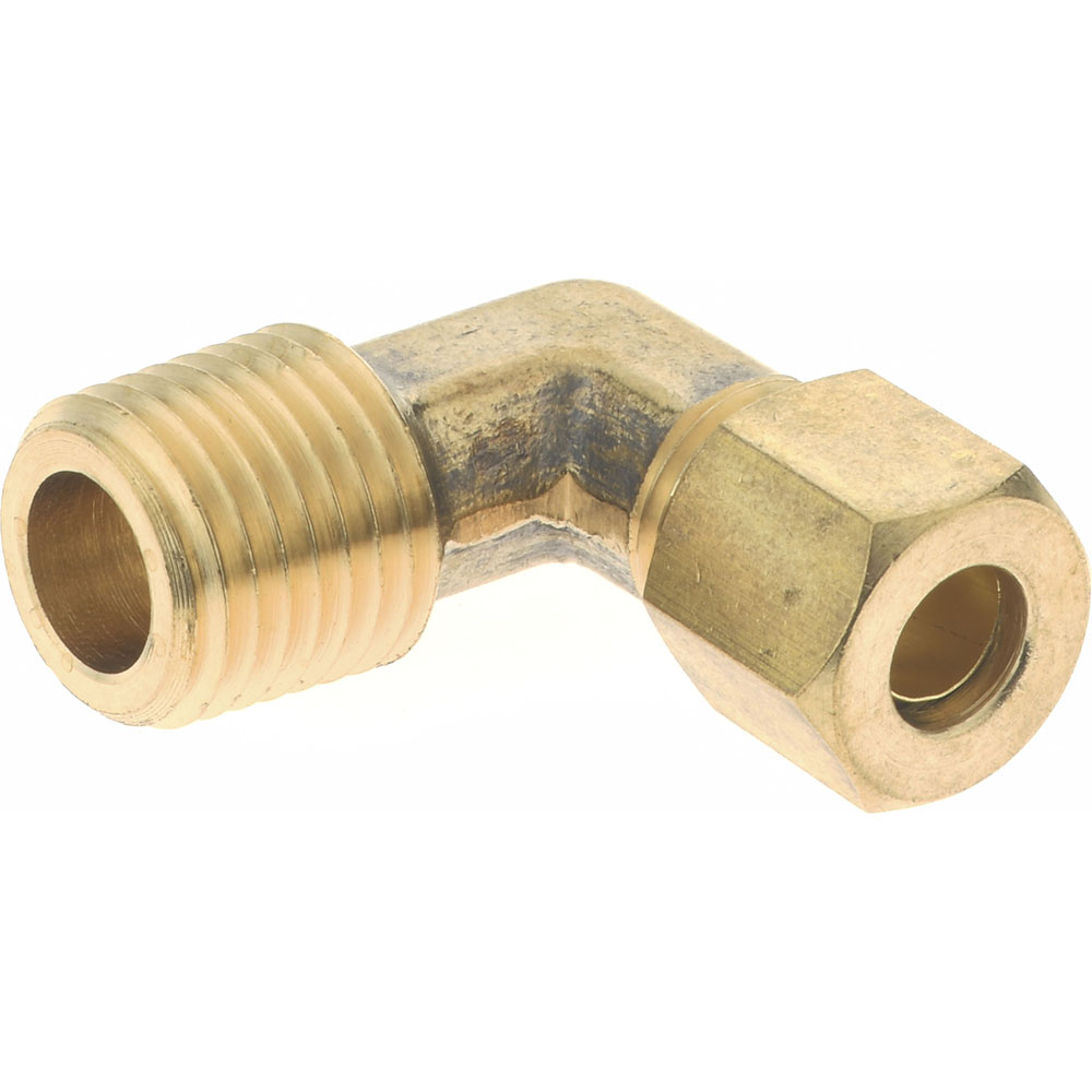 CerroBrass Compression Tube Union: 7/16-24, 1/4" Tube OD, Compression x Compression x Compression - 18103