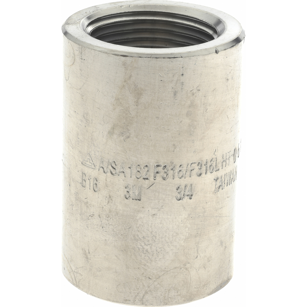 Merit Brass Pipe Coupling: 3/4", 316 & 316L Stainless Steel - 3611D-12