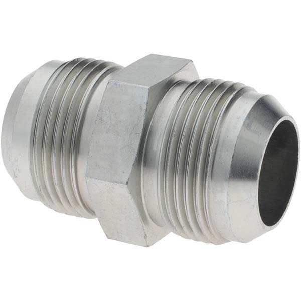 Parker Steel Flared Tube Connector: 3/8" OD, 37 deg Flared Angle - KP67150