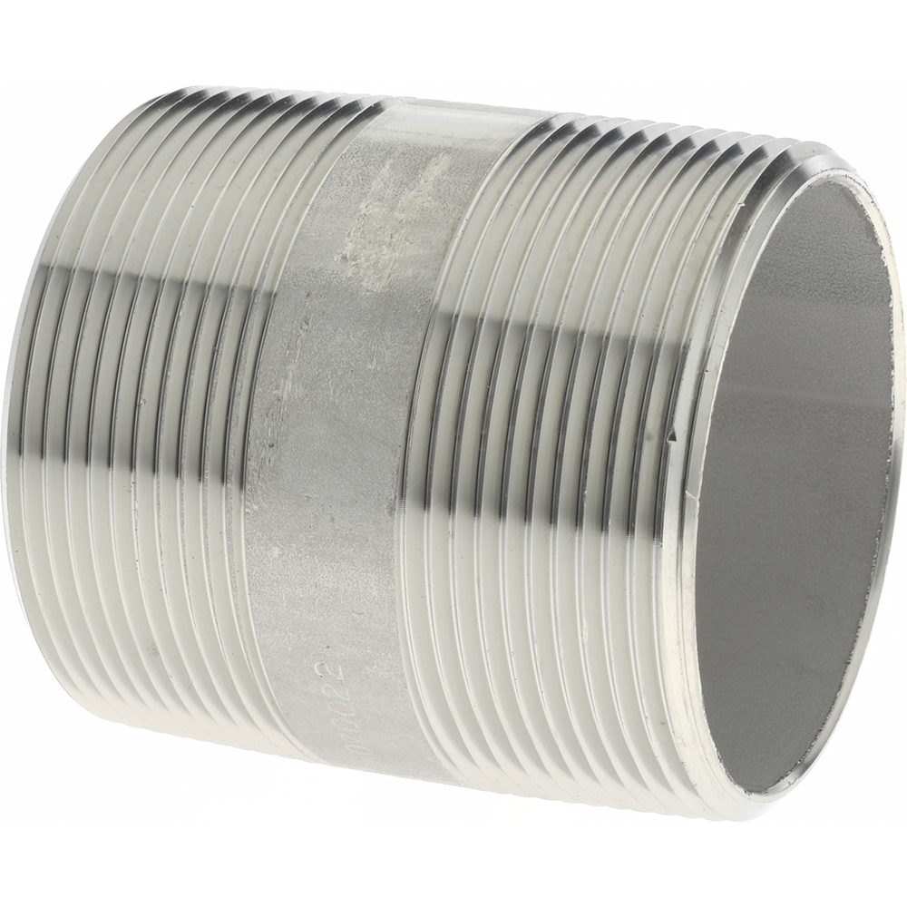 Merit Brass Stainless Steel Pipe Nipple: 2" Pipe, Grade 304 & 304L - 4032-450