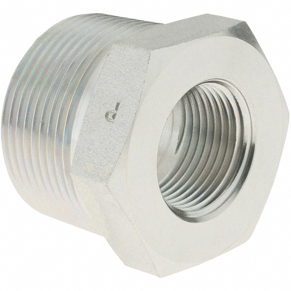 Parker Industrial Pipe Bushing: 1/2" Female Thread, 1-1/4" Male Thread, MNPTF x FNPTF - 1 1/4 X 1/2 PTR-S