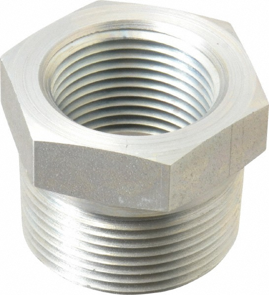 Parker Industrial Pipe Bushing: 1/2" Female Thread, 1-1/4" Male Thread, MNPTF x FNPTF - 1 1/4 X 1/2 PTR-S