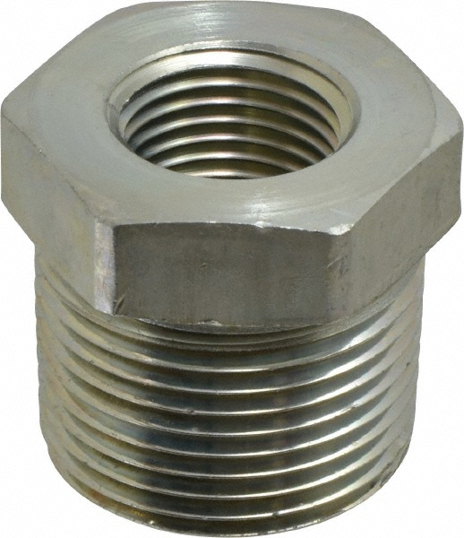 Parker Industrial Pipe Bushing: 1/2" Female Thread, 1-1/4" Male Thread, MNPTF x FNPTF - 1 1/4 X 1/2 PTR-S