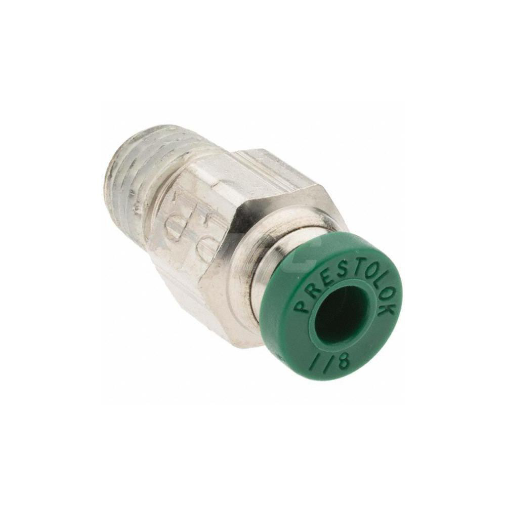Parker Push-to-Connect Tube x MNPT x Tube x Male Fitting: Connector, NPTF, 1/8" OD - 12504