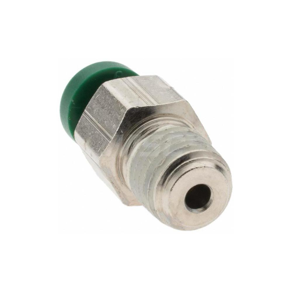 Parker Push-to-Connect Tube x MNPT x Tube x Male Fitting: Connector, NPTF, 1/8" OD - 12504