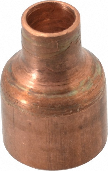 Mueller Industries Wrot Copper Pipe Reducer: 3/8" x 1/8" Fitting, C x C, Solder Joint - W 01021
