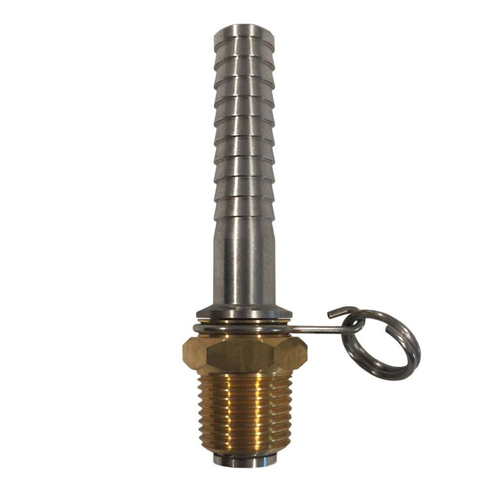 SANI-LAV Barbed Hose Fitting: 1/2" x 1/2" ID Hose, Male Connector - N21
