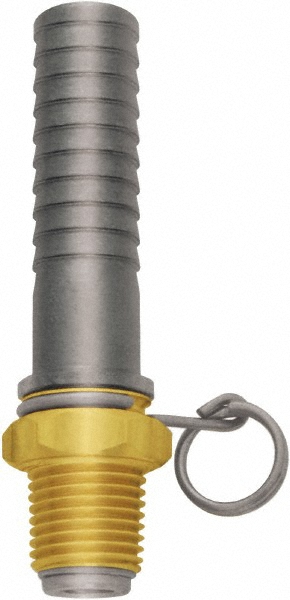 SANI-LAV Barbed Hose Fitting: 1/2" x 1/2" ID Hose, Male Connector - N21