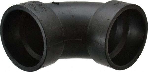NIBCO Drain, Waste & Vent 90 deg; Elbow: 3" Fitting, Hub x Hub, Acrylonitrile Butadiene Styrene - I055550