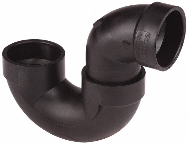 NIBCO Drain, Waste & Vent 90 deg; Elbow: 3" Fitting, Hub x Hub, Acrylonitrile Butadiene Styrene - I055550