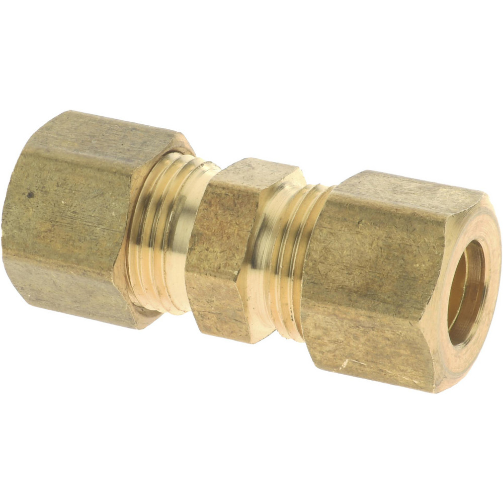 CerroBrass Compression Tube Union: 1/2-24, 5/16" Tube OD, Compression x Compression - 18065