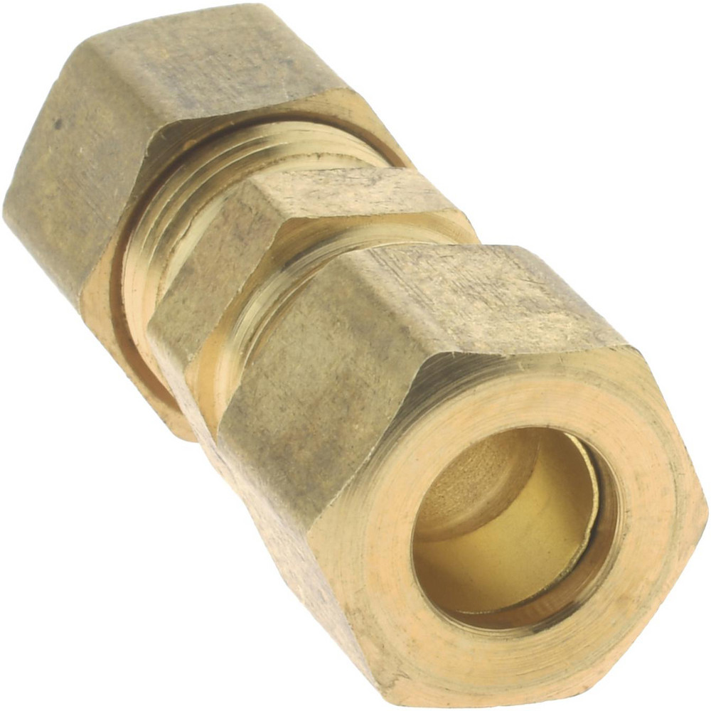 CerroBrass Compression Tube Union: 1/2-24, 5/16" Tube OD, Compression x Compression - 18065