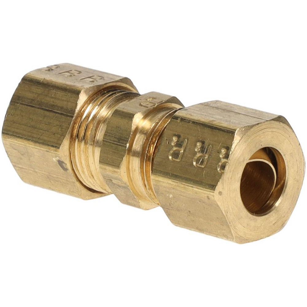CerroBrass Compression Tube Union: 1/2-24, 5/16" Tube OD, Compression x Compression - 18065