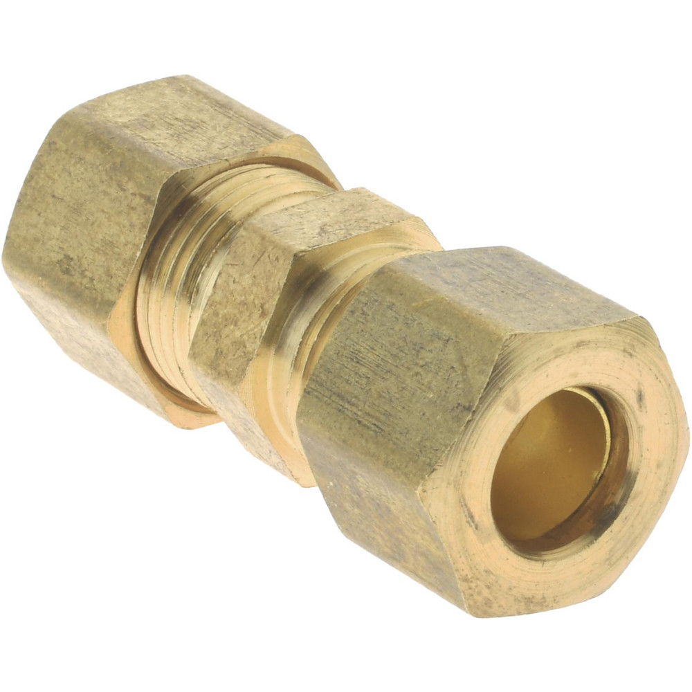 CerroBrass Compression Tube Union: 1/2-24, 5/16" Tube OD, Compression x Compression - 18065