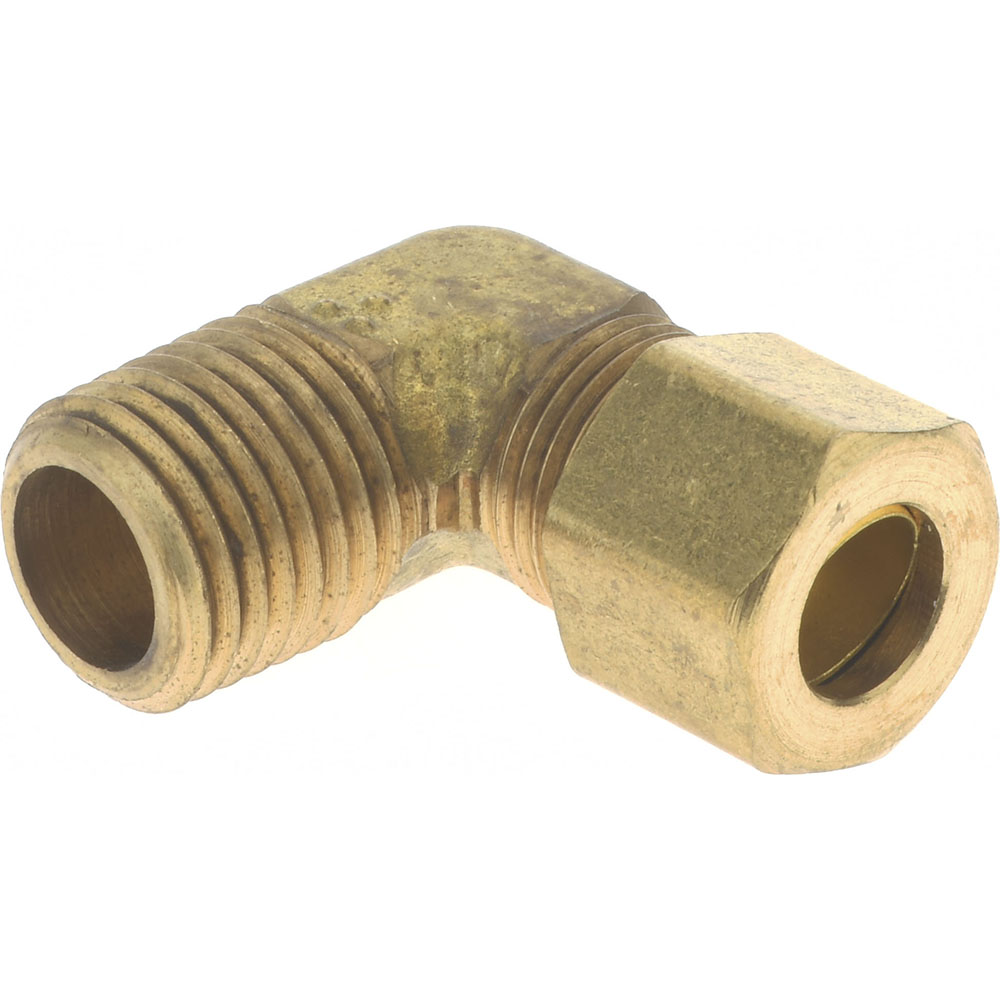 CerroBrass Compression Tube Union: 1/2-24, 5/16" Tube OD, Compression x Compression - 18065