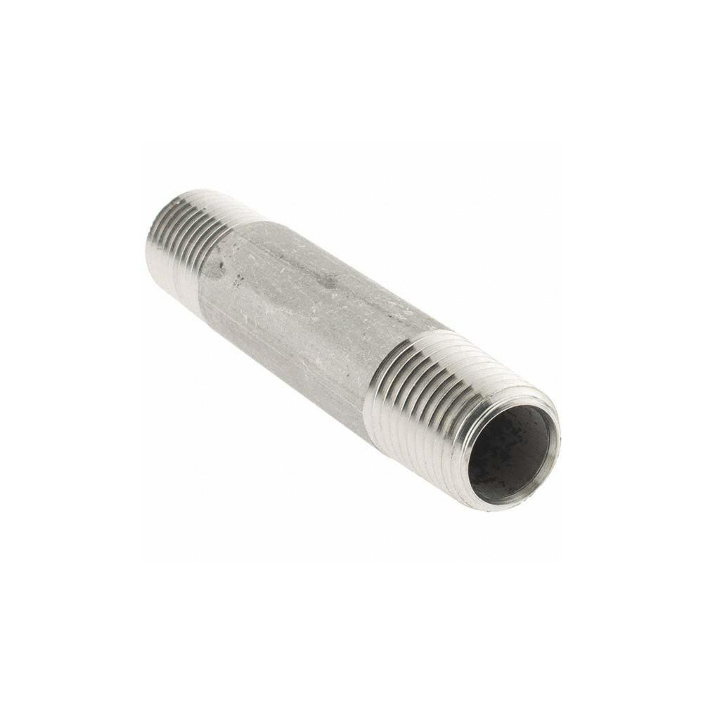 Value Collection Stainless Steel Pipe Nipple: 1/4" Pipe, Grade 316 & 316L - 6BN1/4*21/2