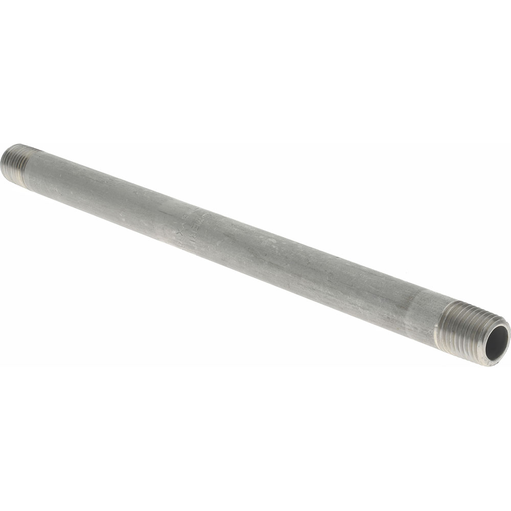 Merit Brass Stainless Steel Pipe Nipple: 1/4" Pipe, Grade 316 & 316L - 6004-800