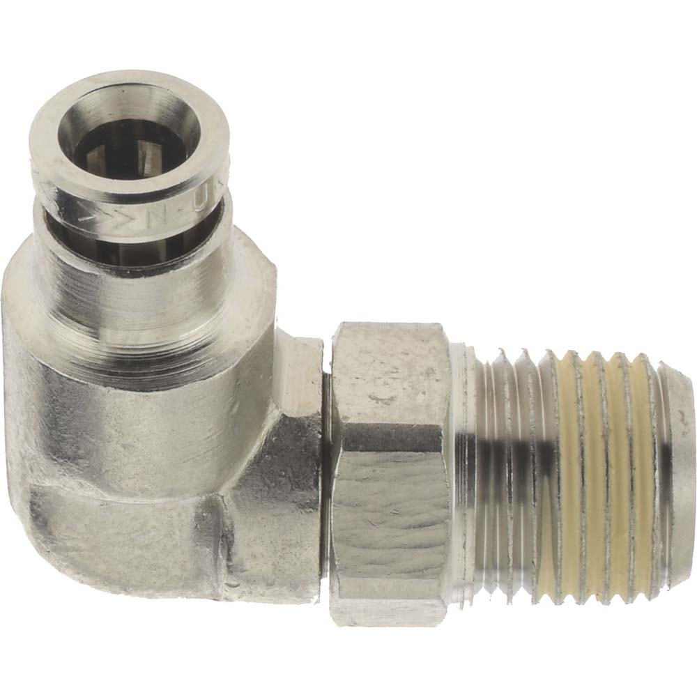 Legris Push-to-Connect Tube x MNPT x Tube x Male Fitting: Elbow, NPT, 5/32" OD - 3609 04 11