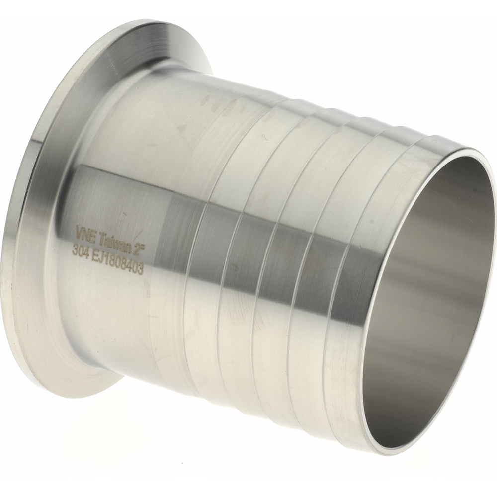 VNE Sanitary Stainless Steel Pipe Rubber Hose Adapter: 2", Clamp Connection - EG14RT2.0