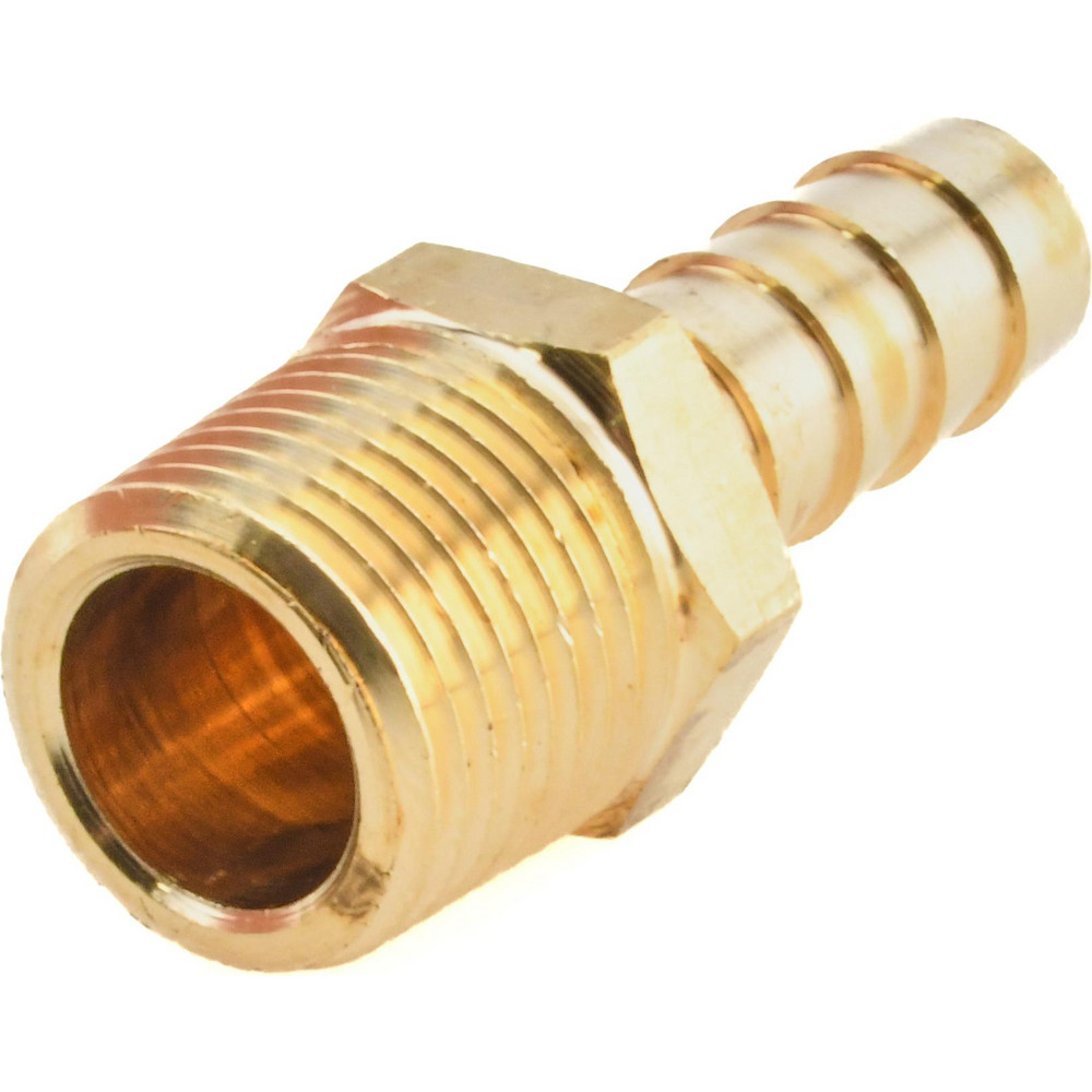 ANDERSON METALS Barbed Hose Fitting: 3/8" x 3/8" ID Hose, Male Connector - 757001-0606