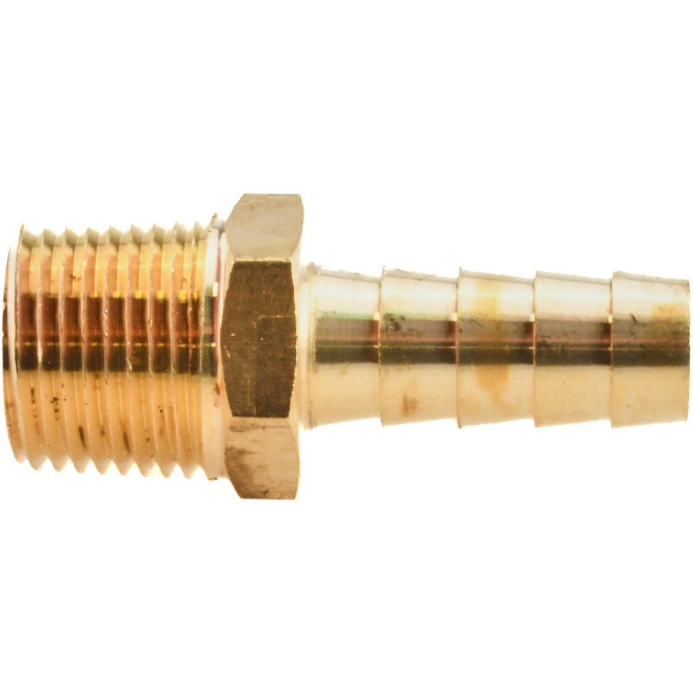 ANDERSON METALS Barbed Hose Fitting: 3/8" x 3/8" ID Hose, Male Connector - 757001-0606