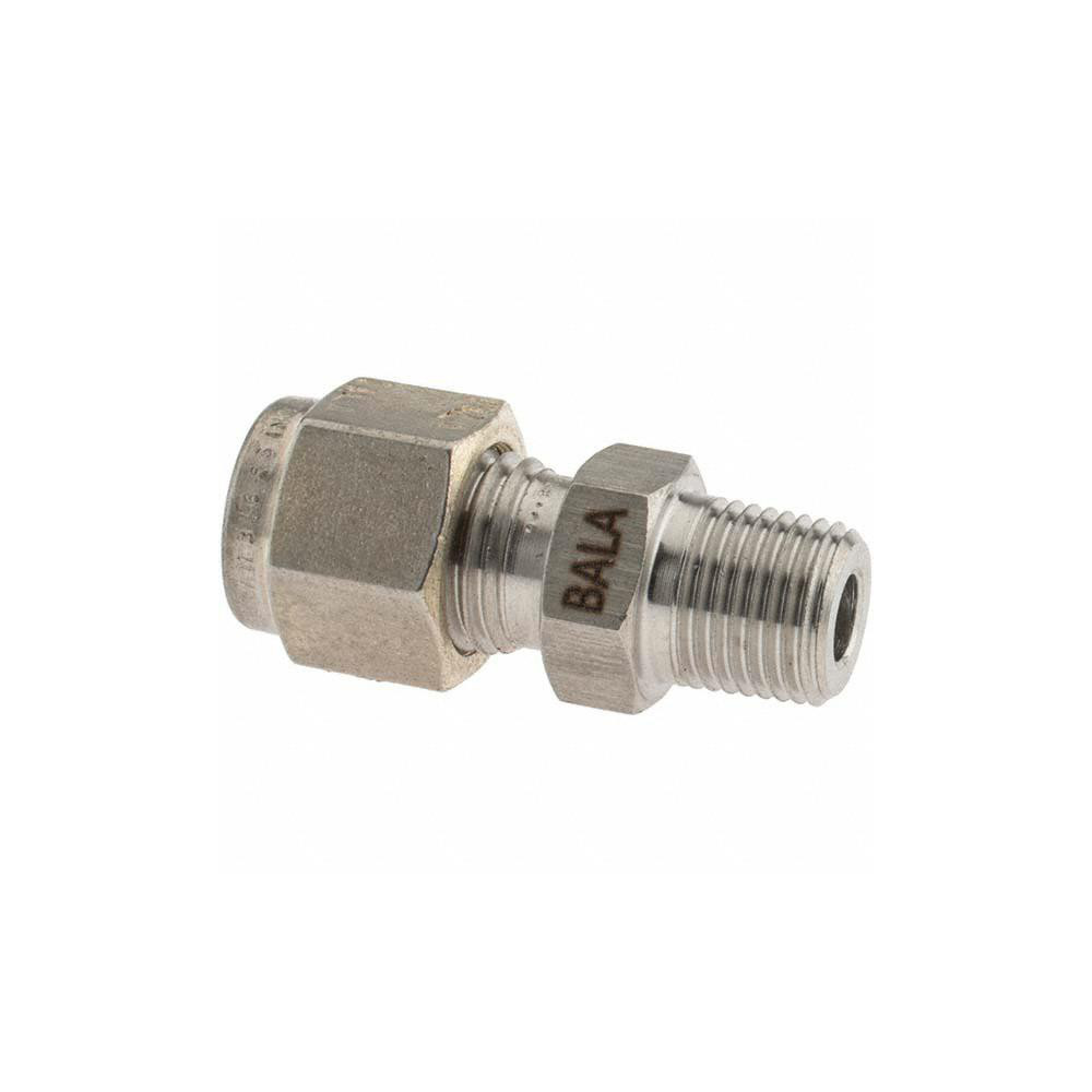 Brennan Compression Tube Connector: 1/4" Tube OD, NPT - KP4251