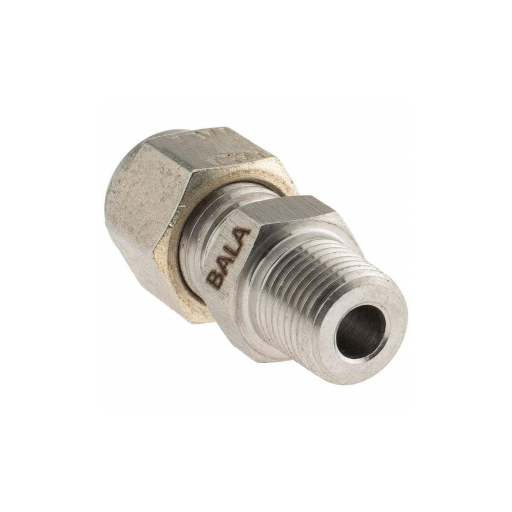 Brennan Compression Tube Connector: 1/4" Tube OD, NPT - KP4251
