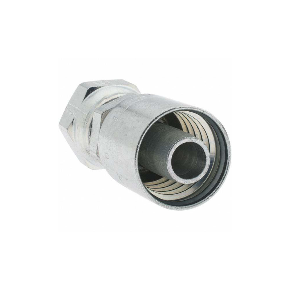 Parker Hydraulic Hose Straight Female JIC 37 ° Swivel Fitting: 0.625" ID, 10 mm, 1-1/16-12 - KP81312
