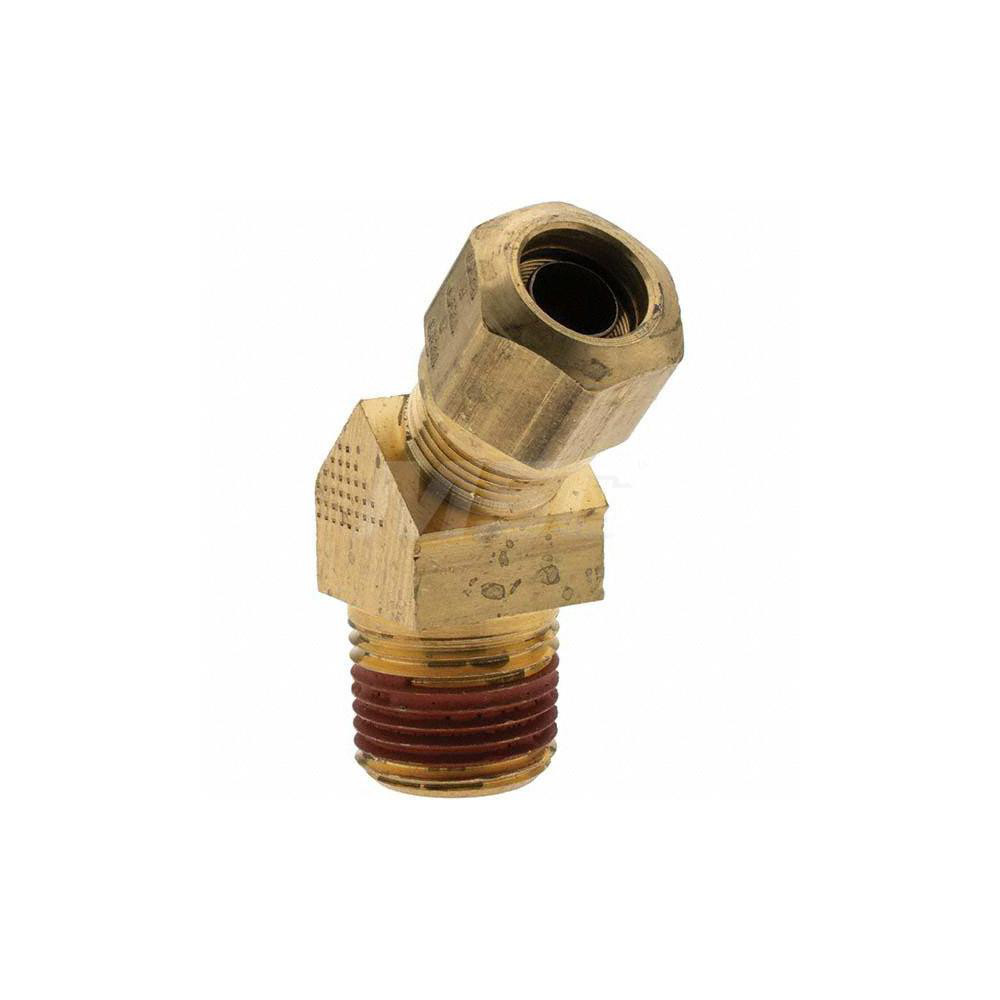 Parker Compression Tube 45 deg Male Elbow: 1/2" Tube OD, Tube x Compression - -10797-1