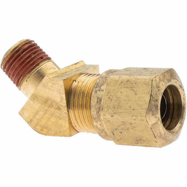 Parker Compression Tube 45 deg Male Elbow: 1/2" Tube OD, Tube x Compression - -10797-1
