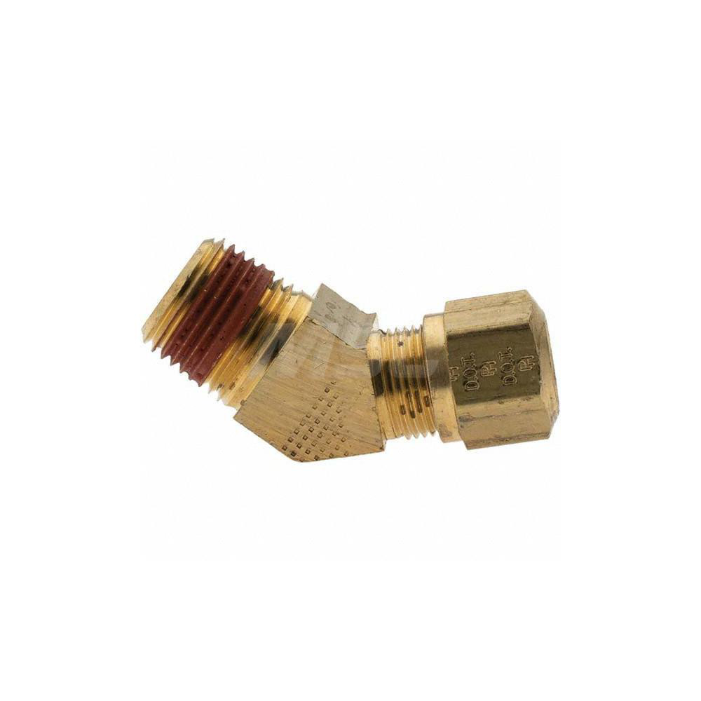 Parker Compression Tube 45 deg Male Elbow: 1/2" Tube OD, Tube x Compression - -10797-1