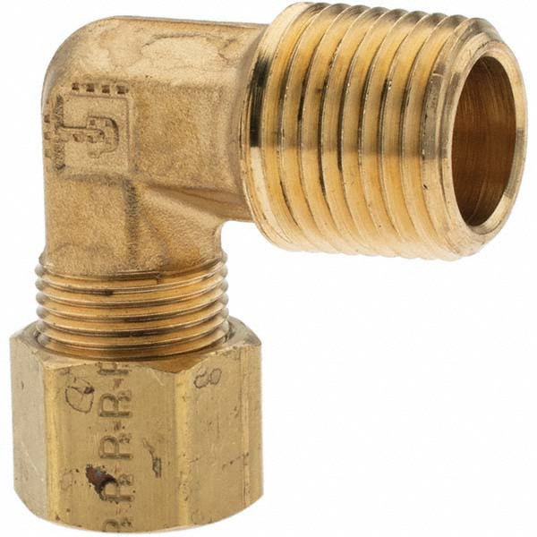 Parker Compression Tube 45 deg Male Elbow: 1/2" Tube OD, Tube x Compression - -10797-1