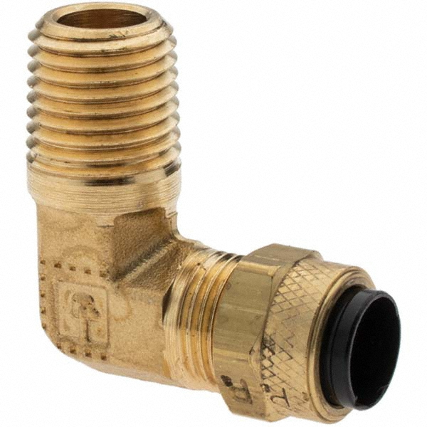 Parker Compression Tube 45 deg Male Elbow: 1/2" Tube OD, Tube x Compression - -10797-1