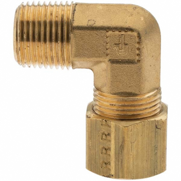 Parker Compression Tube 45 deg Male Elbow: 1/2" Tube OD, Tube x Compression - -10797-1
