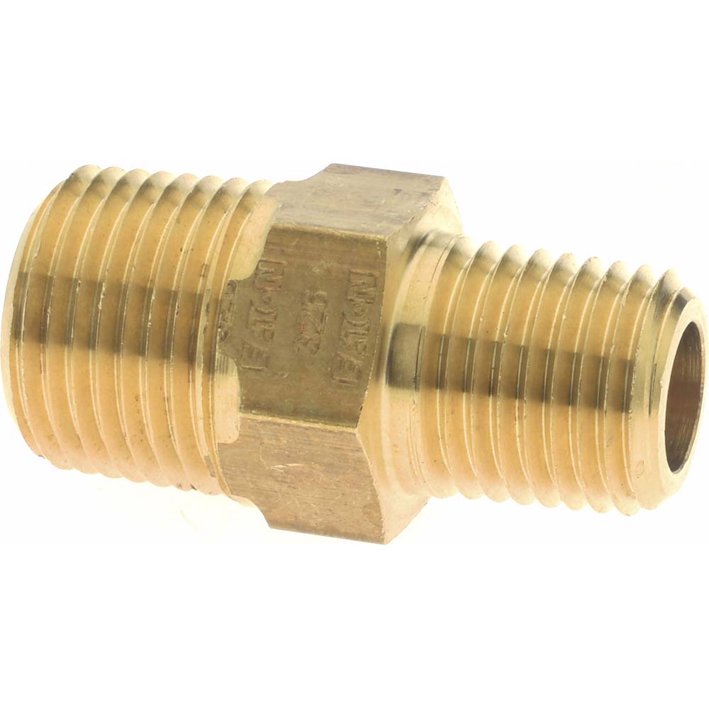 Brennan Industrial Pipe Hex Plug: 3/8 x 1/4" Male Thread, MNPT x MNPT - 16003