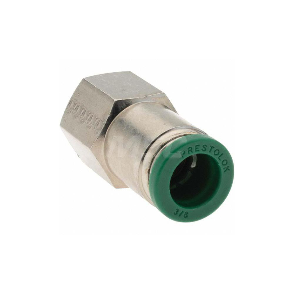 Parker Push-to-Connect Tube x FNPT x Tube x Female Fitting: Connector, NPTF, 3/8" OD - -12501-2
