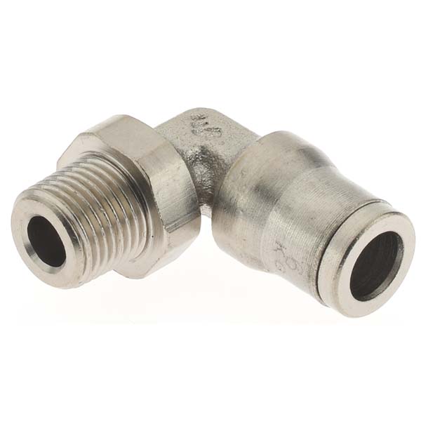 Legris Push-to-Connect Tube x Male x Tube x Male BSPT Fitting: Elbow, BSPT, 8.00 mm OD - 3609 08 13