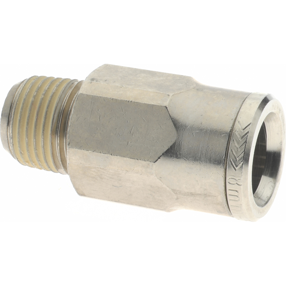 Legris Push-to-Connect Tube x Male x Tube x Male BSPT Fitting: Elbow, BSPT, 8.00 mm OD - 3609 08 13